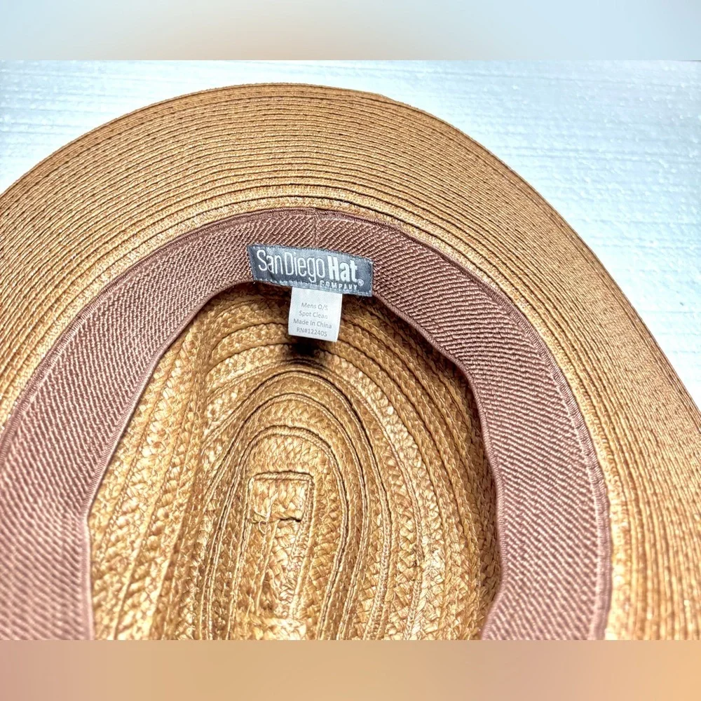 Stylish Brown Men's Hat San Diego Hat Company Paper 100% O/S Unisex